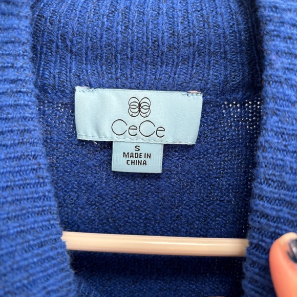 CeCe Royal Blue Turtleneck Sweater - Picture 4 of 6